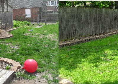 Flower bed cleanup before